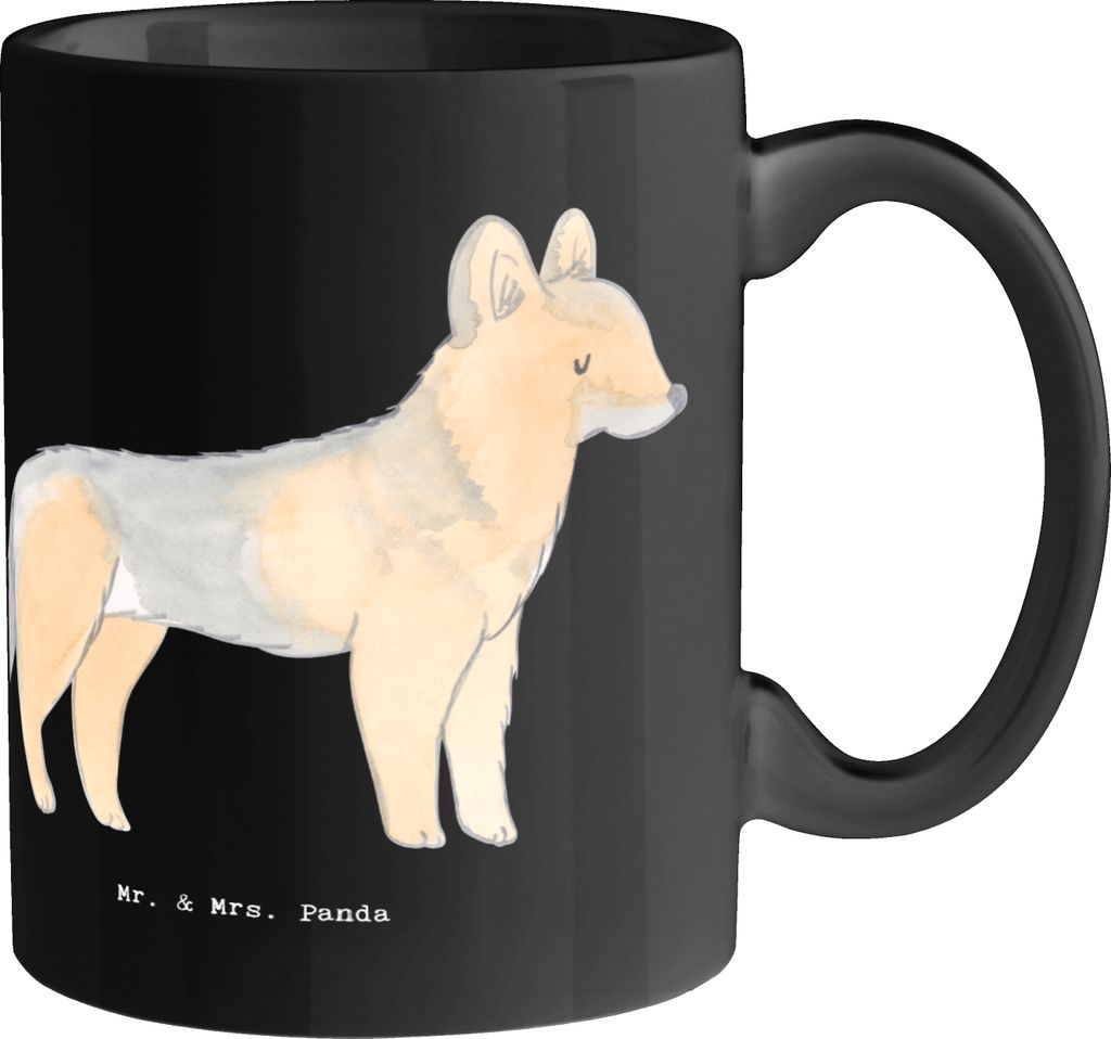 Mr. & Mrs. Panda Tasse Schäferhunde Freundschaft - Schwarz Produktbild 
