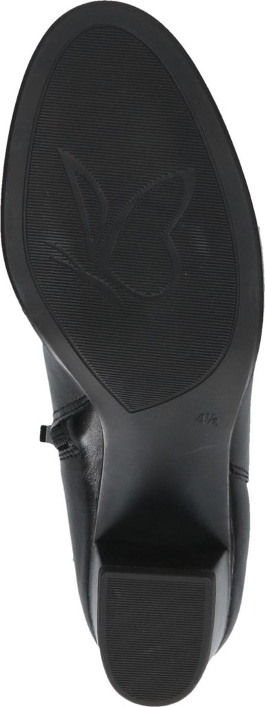 Caprice Damen Stiefelette Leder Zierband Blockabsatz Reißverschluss 9-25309-43, Größe:37 EU, Farbe:Schwarz