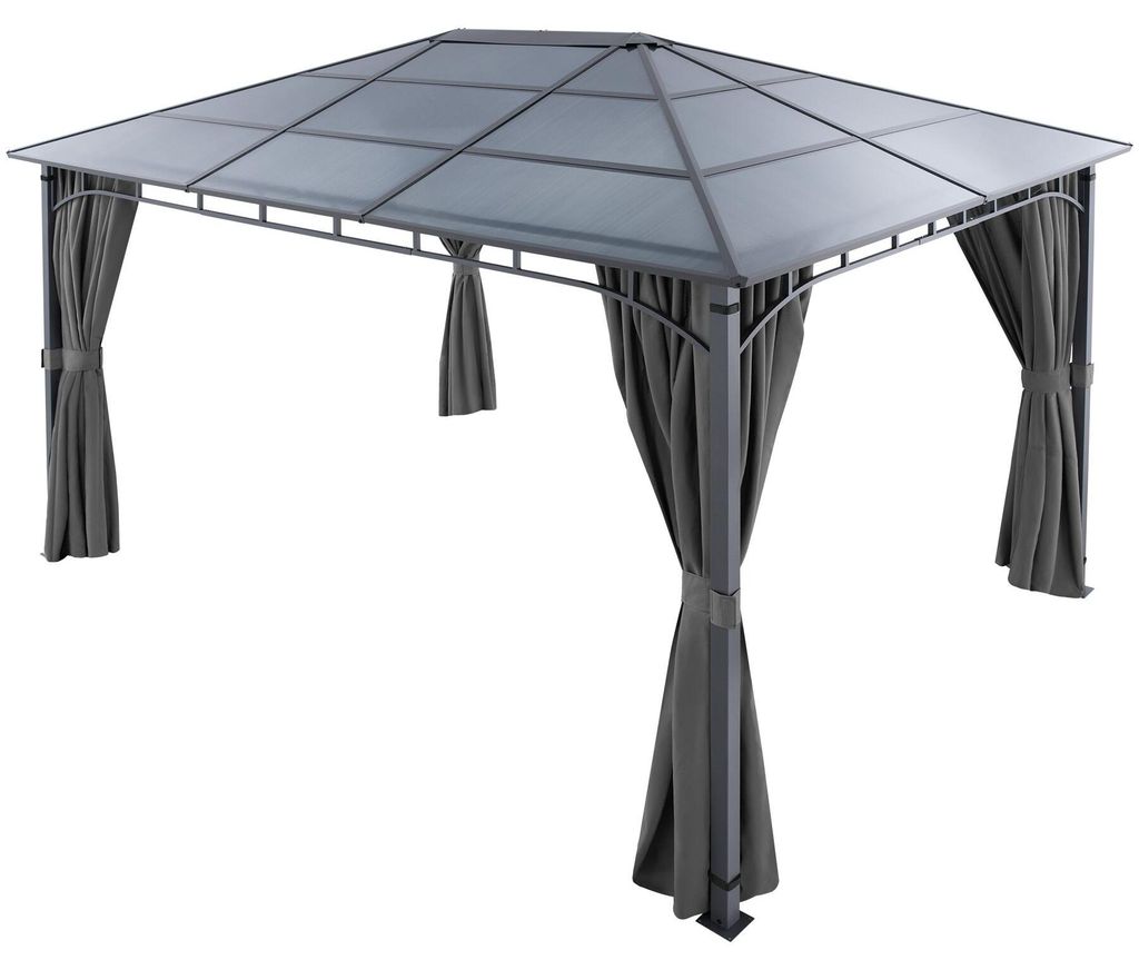 tectake® Gartenpavillon Hardtop Polycarbonatdach 3 x 4 m Produktbild 