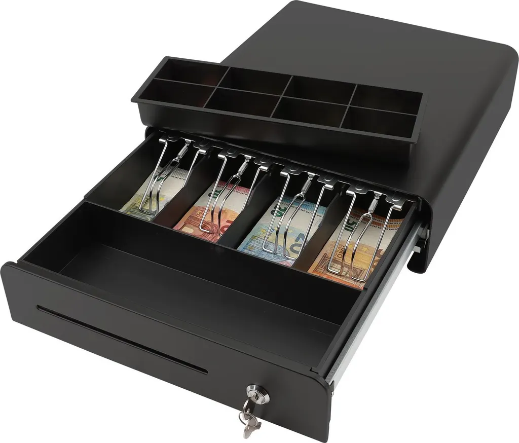 Tiroir-caisse Compact SD335 Noir pour Commerçant et Boutique de Détail