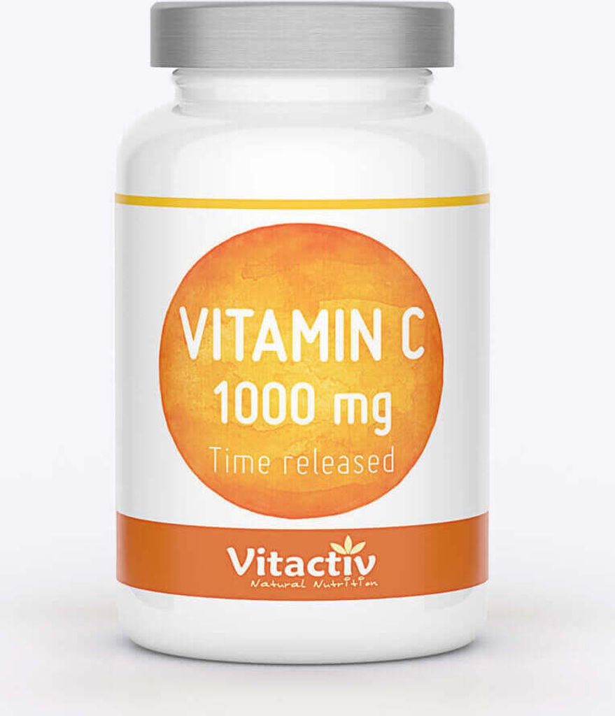 VITAMIN C 1000 mg, hochdosiertes Vitamin C mit zeitverzögerter Abgabe an den Körper - Nahrungsergänzungsmittel