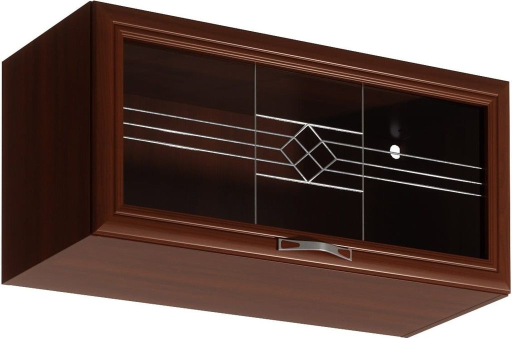 Küchenglasschrank 80 cm Küchenhängeschrank Küchenmöbel, Sycylia Milano G80KS Milano/Walnuss