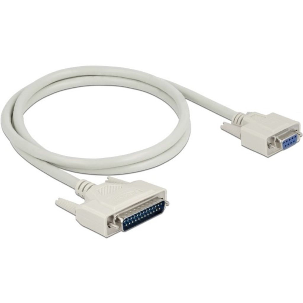 Delock Serielles Kabel D-Sub 25 Stecker zu D-Sub 9 Buchse 1 m