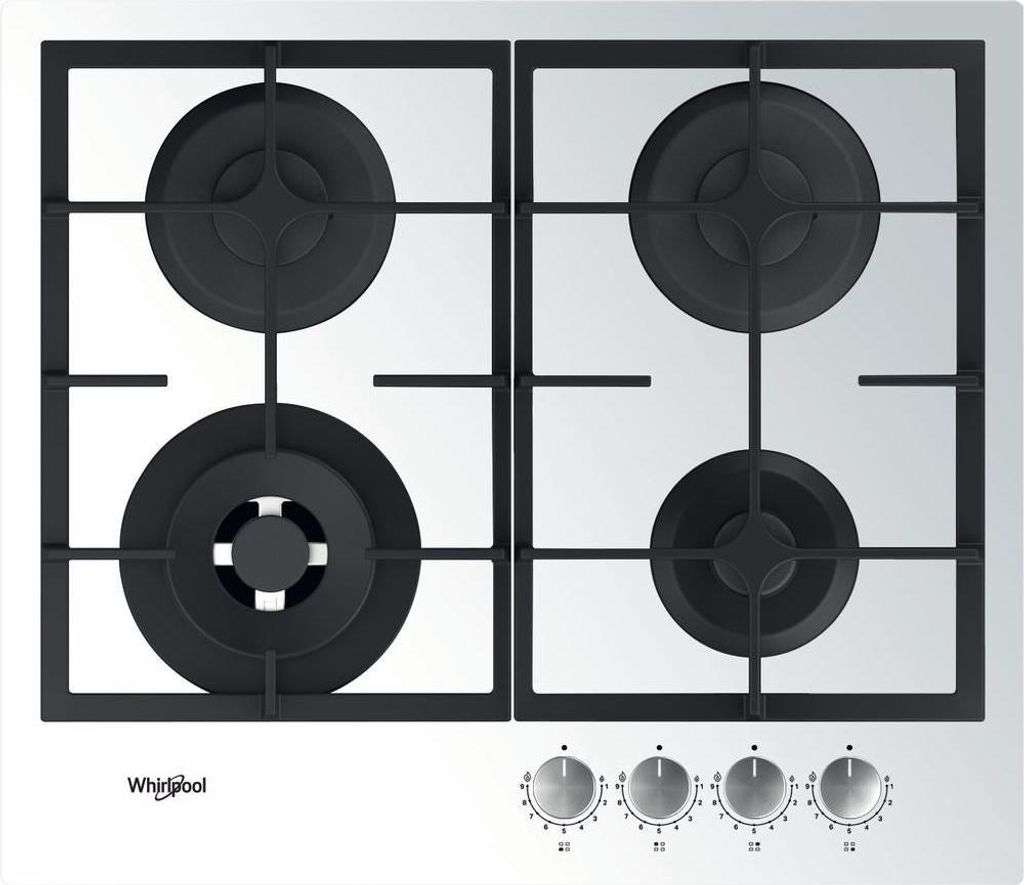 Whirlpool AKTL629/WH - Weiß - Integriert - 59 cm - Gaskochfeld - Glas - 4 Zone(n)