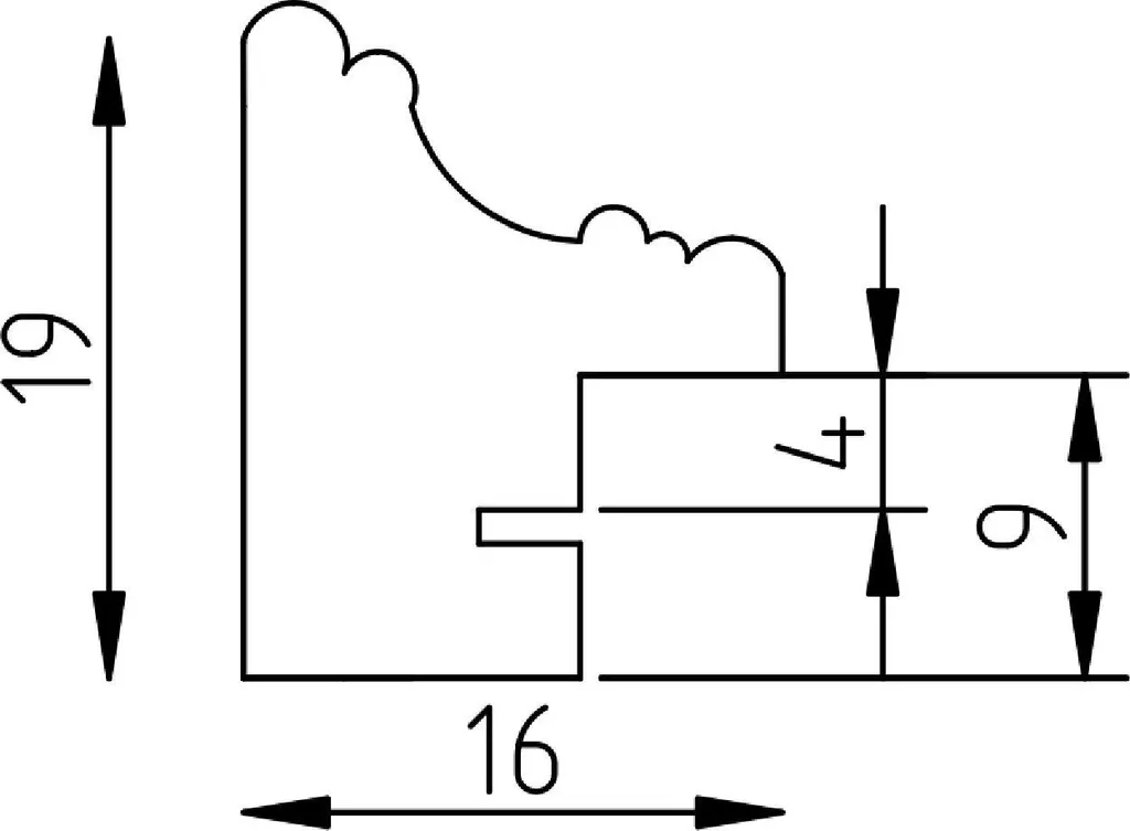 Cornice Bianca in Legno 18x32 cm - Design Profilo 66 Antico Moderno - 4