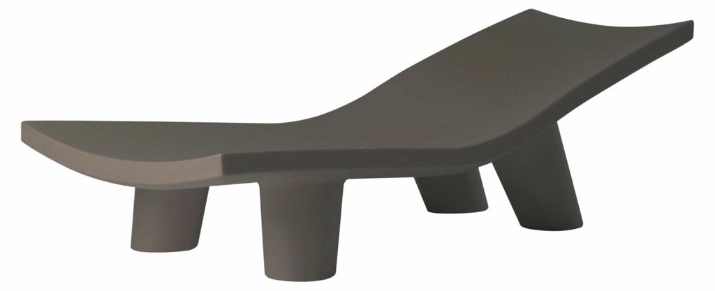 Moderne Sonnenliege aus Polyethylen für Garten und Pool Slide Low Lita Lounge - Braun