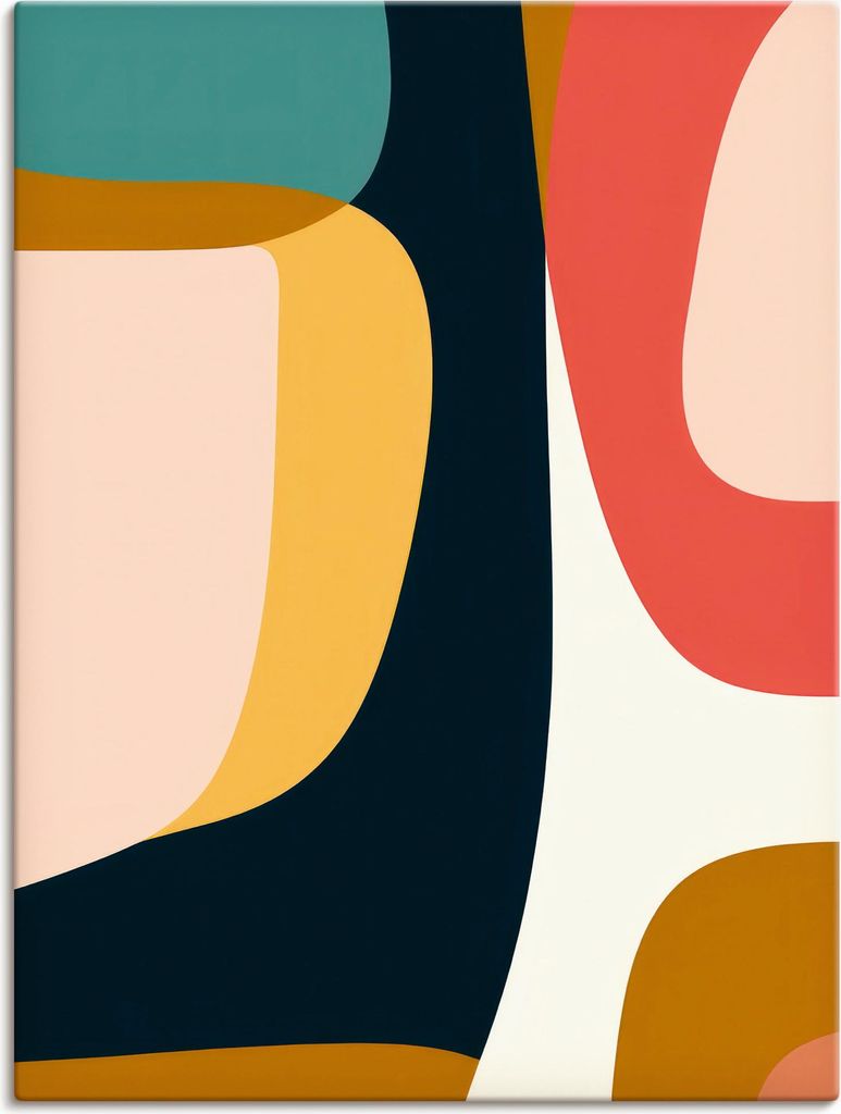 ARTland Leinwandbild Abstrakt Midcentury Modern Shapes 1 Größe: 30x40 cm