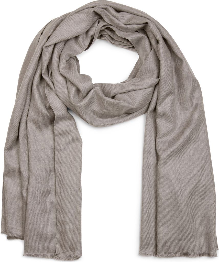 styleBREAKER weicher Stola Schal in Unifarben mit Fransen, Tuch, Uni 01017070