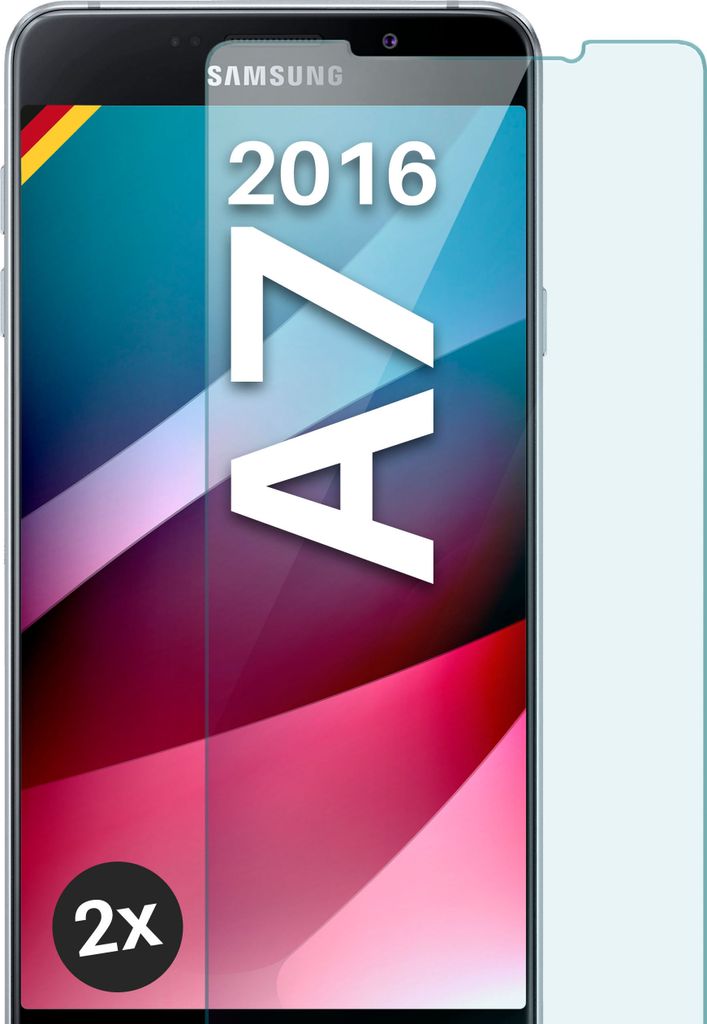 SCHUTZFOLIE FÜR SAMSUNG GALAXY A7 (2016) - ECHTGLAS, Stückzahl:2er Set