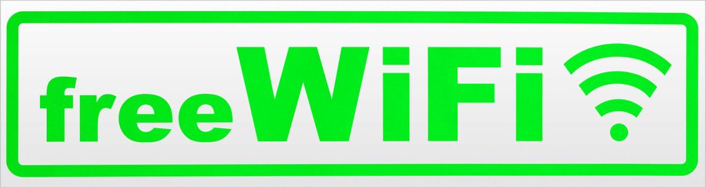 Kiwistar Free WiFi Magnetschild Schild magnetisch - 20cm Neongrün - Magnetfolie für Auto PKW Kfz