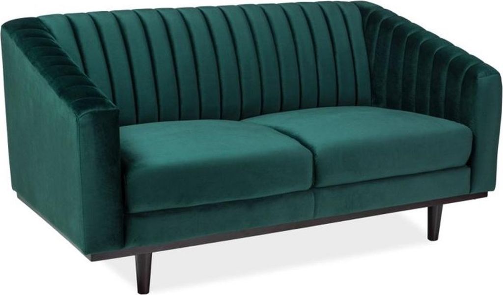 Casa Padrino Luxus Sofa 150 x 85 x H. 78 cm - Wohnzimmer Sofa mit edlem Samtstoff - Wohnzimmer Möbel