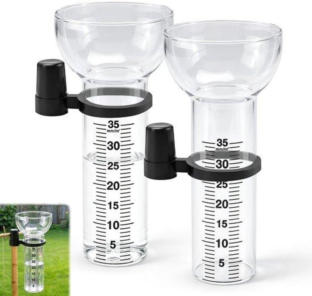 Set di 2 pluviometri – 17,5 cm – Pluviometro in vetro Immagine del prodotto 