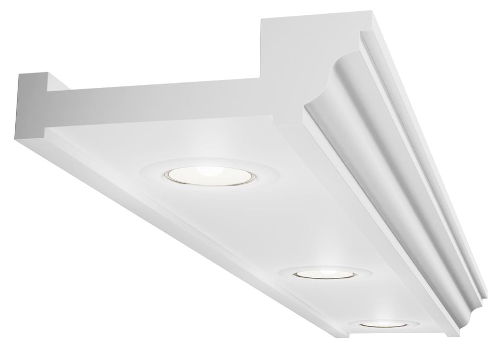 ELHARE Stuckleisten Spot LED Profil Band Indirekte Beleuchtung Licht XPS LH19A - 60x200mm, 2m