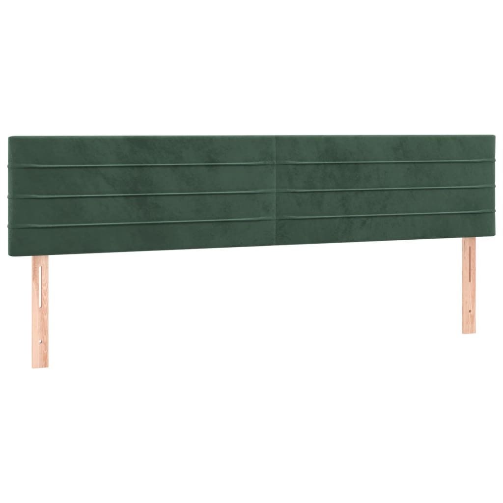 Kopfteile Dunkelgrün 200x5x78/88 cm Samt