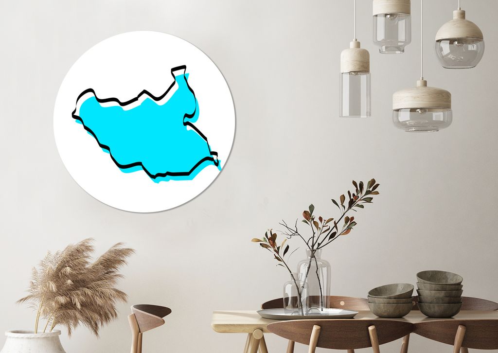 MuchoWow - Wand-Kreis - Wohnzimmer - Bild - Runde - Wanddeko - Dibond - Kunstdrucke