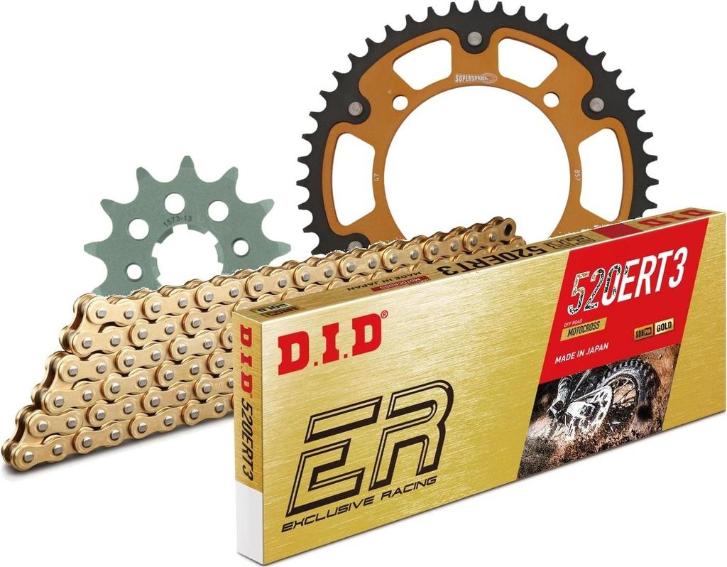 Kit Stealth (gold) passend für Yamaha XV125 Virago 97-99 13-47-114 DID520ERT2(G&G) Clip