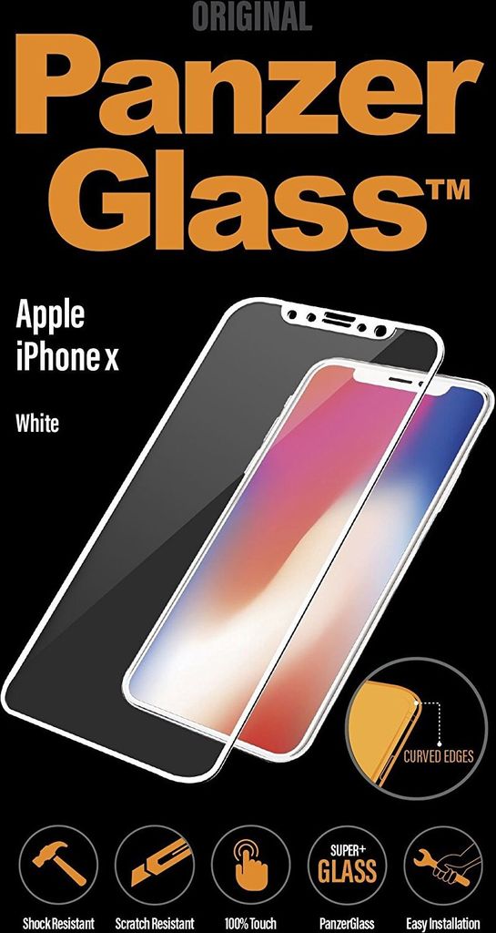 PanzerGlass PREMIUM Apple iPhone X White Displayschutz "wie neu"