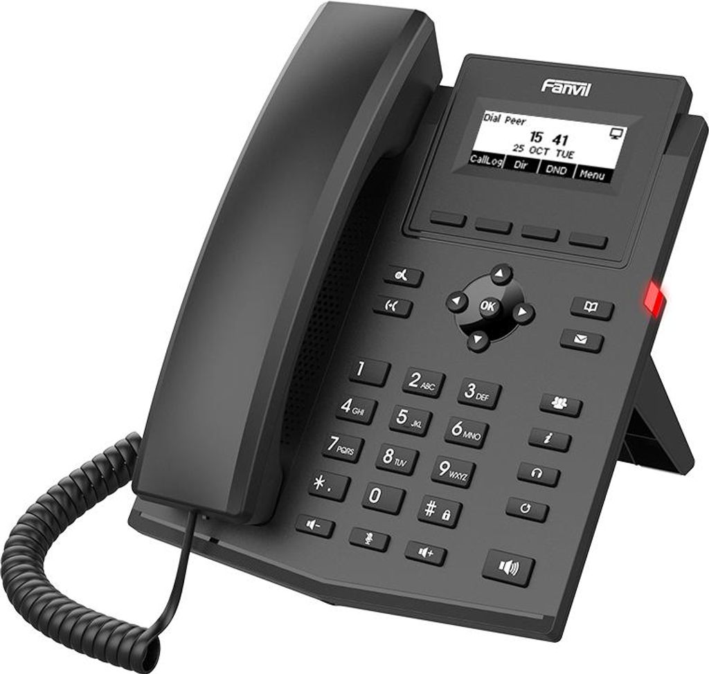 Fanvil X301G, IP-Telefon, Schwarz, Kabelgebundenes Mobilteil, Linux, Im Band, Außerhalb des Bandes, 2 Zeilen
