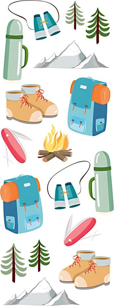 Sticker Wandern, 1 Bogen, Rössler