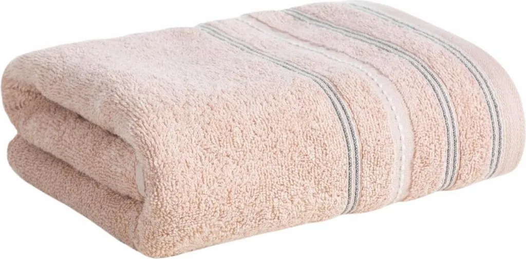 EUROFIRANY | Asciugamano da doccia - Asciugamano da sauna - Spugna - in cotone - 70x140 cm - rosa - Asciugamano da bagno - a righe e morbido