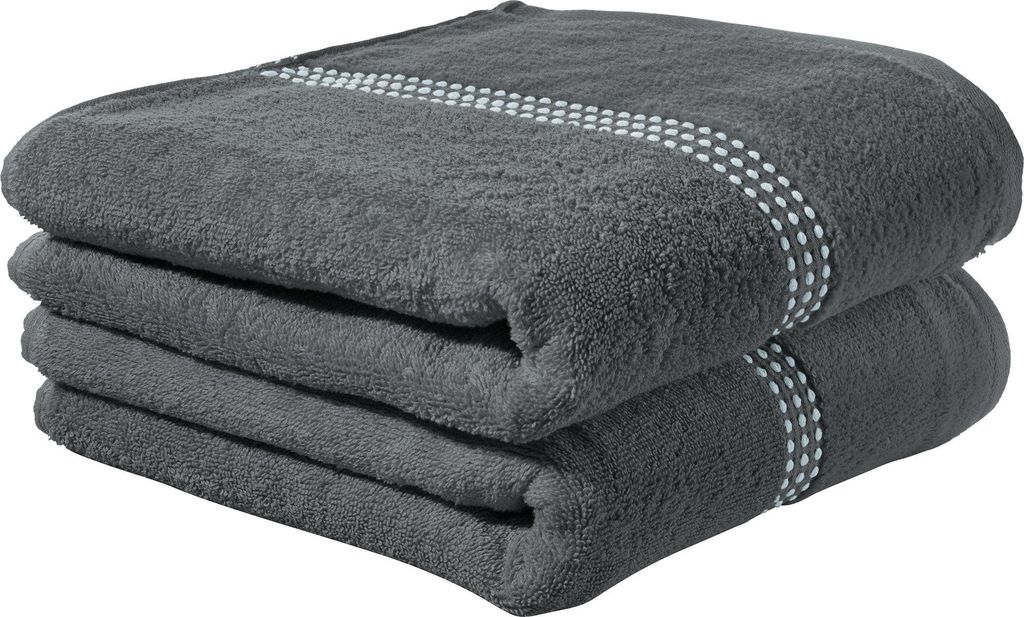 Erwin Müller Duschtuch Mannheim" 2er-Pack anthrazit 70x140 cm"