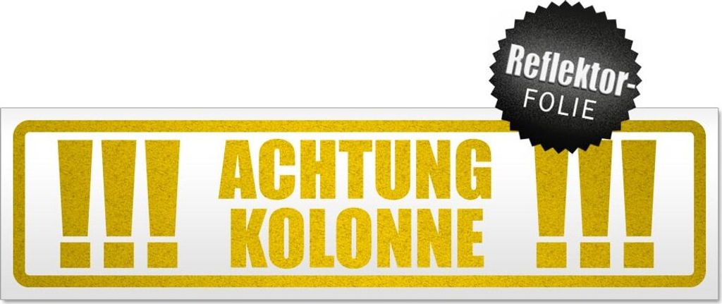 Achtung Kolonne Magnetschild Schild magnetisch