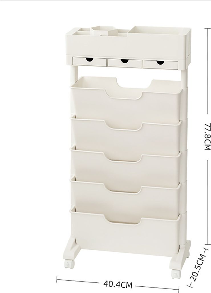 360Home scaffale mobile organizzatore di libri e riviste Immagine del prodotto 