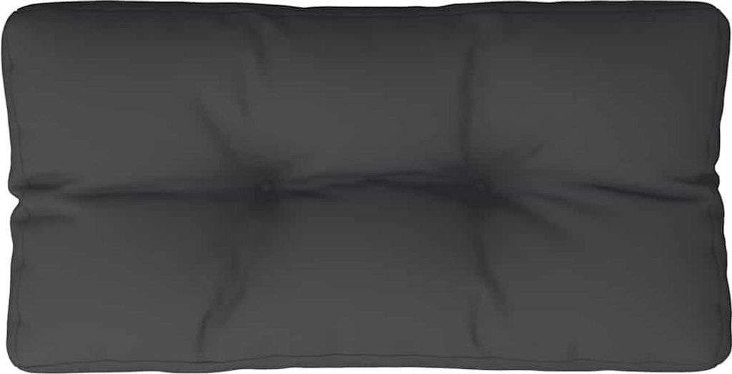 Palettenkissen Schwarz 80x40x12 cm Stoff