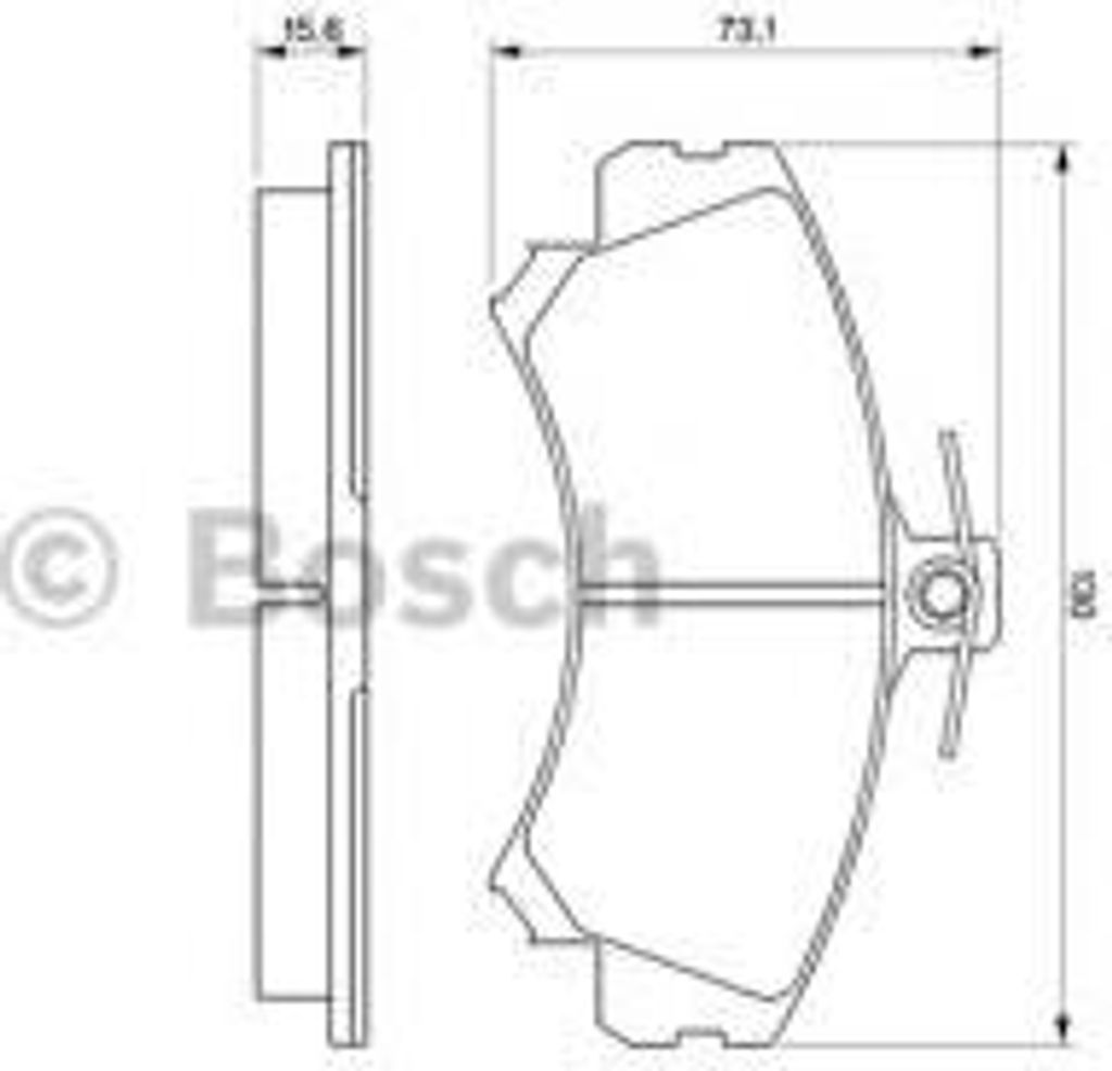Bosch Bremsbelagsatz, Scheibenbremse Vorderachse 0 986 424 371
