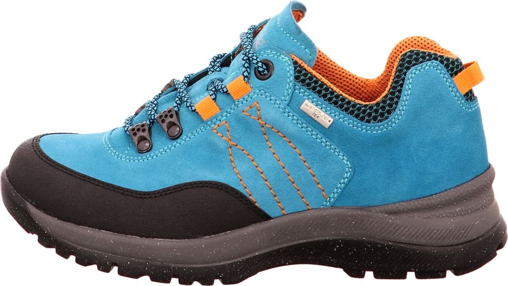 Waldläufer H-Momo Outdoor-Schuh, Gummi Velour Sport -Net, schw. / türkis, Weite H 737951-300-208 42