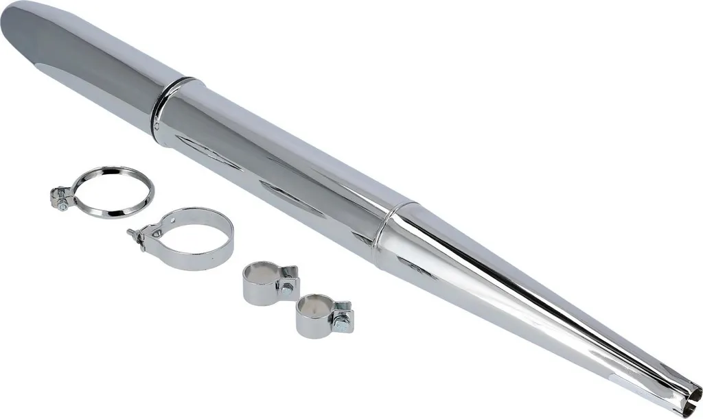 Échappement Simson SR4-2 Star Anti-Vibrations en Tôle 1,5mm et Bride XXL