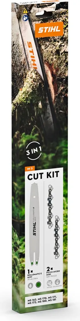 Kit chaîne et guide tronçonneuse Stihl MS170 MS180 MS162 - Guide 30 cm - 2