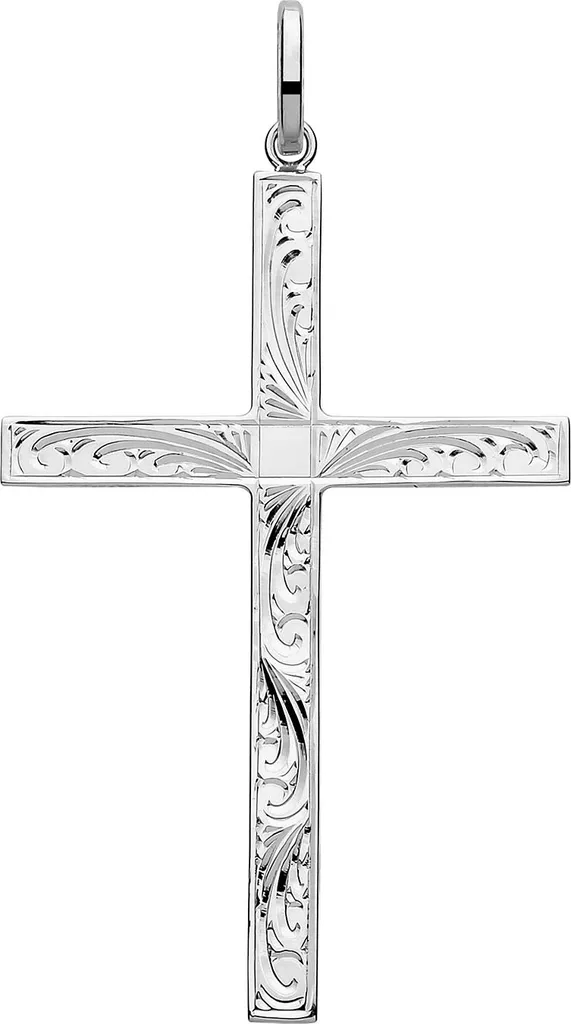 Pendentif Croix en Argent 925 de 59mm, Bijou de Haute Qualité 8 Grammes