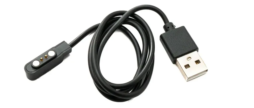 SYSTEM-S Cavo USB 2.0 da 60 cm per la ricarica dello smartwatch Kospet Tank T2, nero