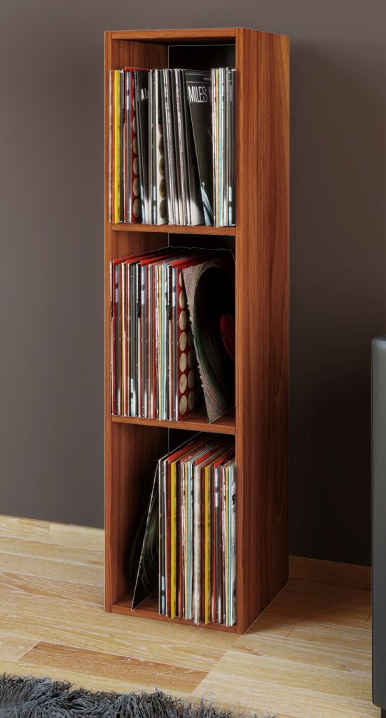 VCM Holz Schallplatten Regal | Stand Regal mit 3 Fächer für Produktbild 