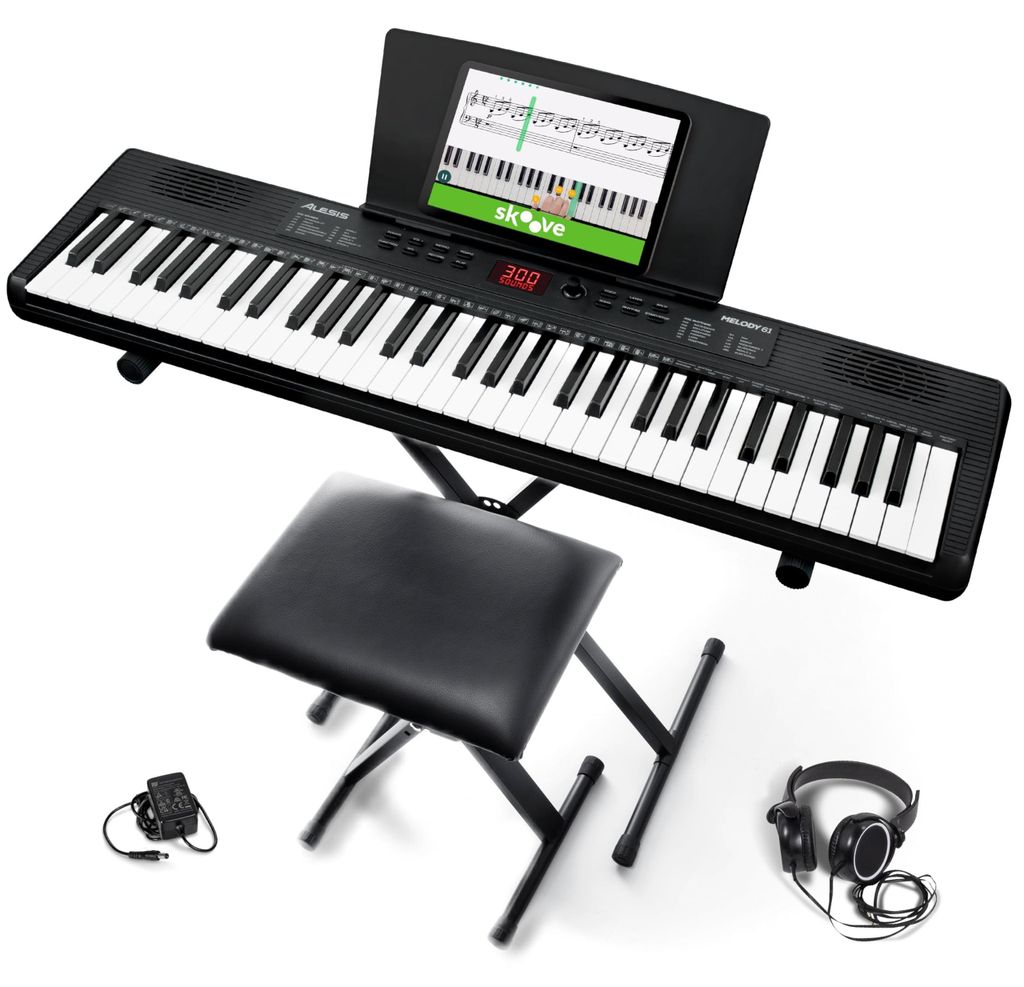 Clavier Alesis Melody pour débutants, 61 touches, 300 sons, Image du produit 