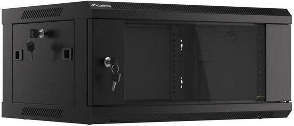 Lanberg WF01-6404-10B, Nástenný regál, 4U, 60 kg, Zámok, Obrázok produktu 