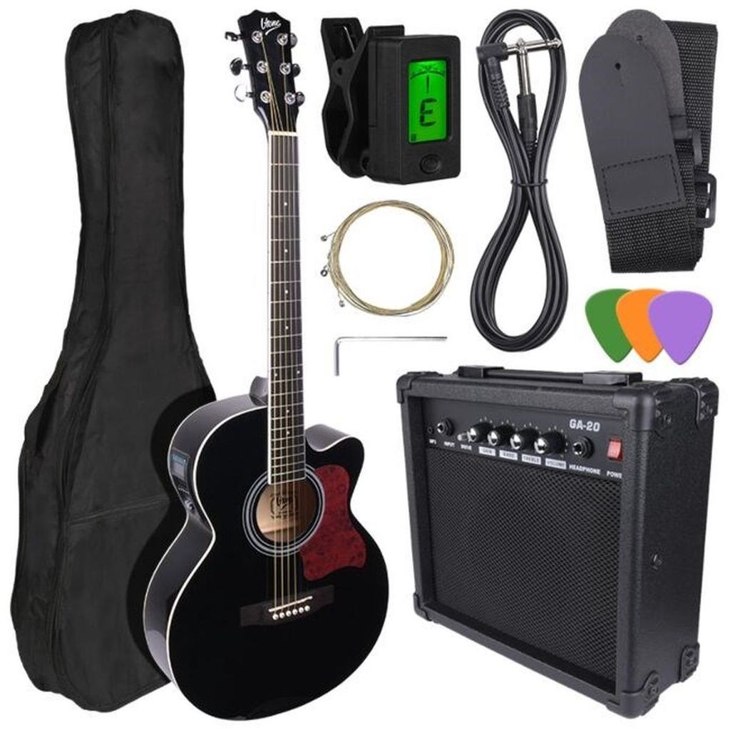 V-TONE EAG SET BK electroacoustic guitar. + amplifier Immagine del prodotto 