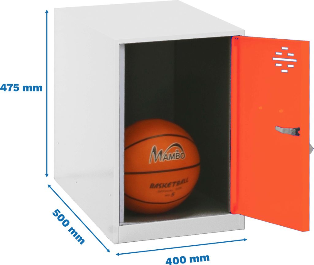 Simonrack Spind SIMONLOCKER DISM weiß, orange 8425437117633, 1 Schließfach 40,0 x 50,0 x 47,5 cm