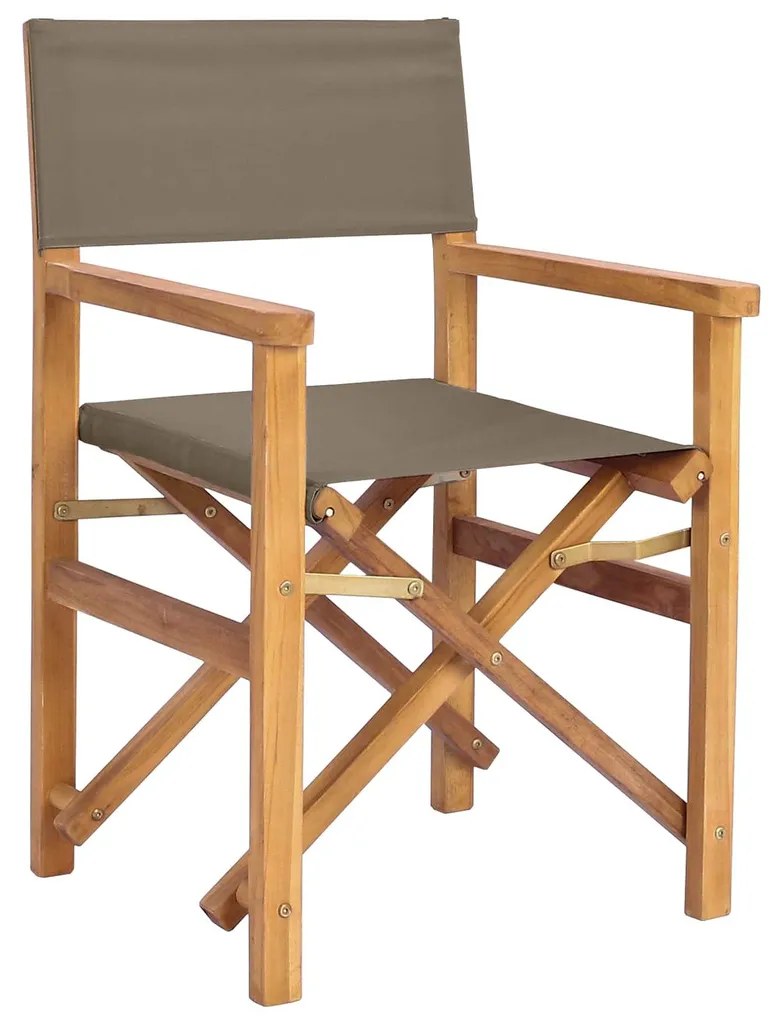 Chaise salle à manger robuste en teck marron taupe vidaXL - Durable