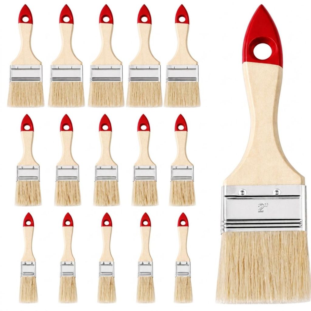 MONZANA Malerpinsel 15 tlg Set 3 Größen für Holzlasur Lacke Produktbild 