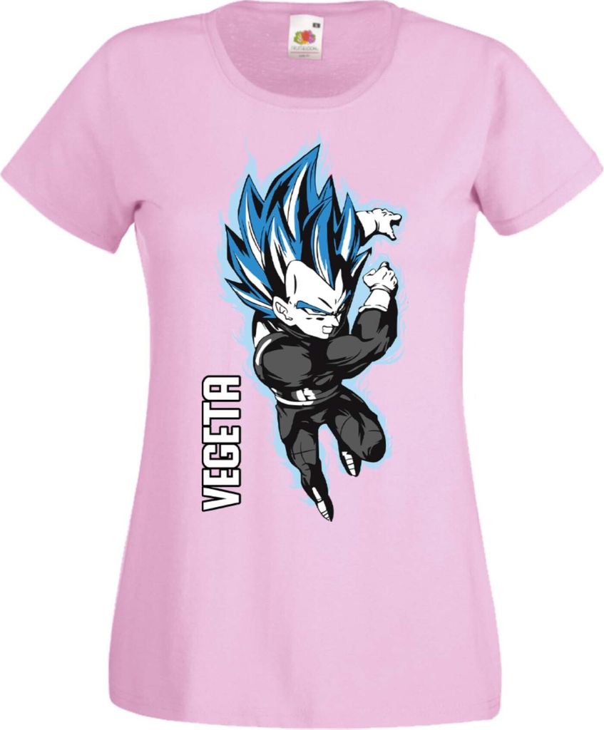 Damen T-Shirt Manga Anime Dragon Anime Manga Ball Z Vegeta Vegeta, Lady M / Hellrosa