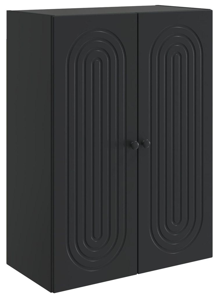 Wandschrank Schwarz 66 x 34,5 x 90 cm Holzwerkstoff