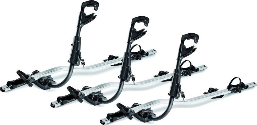 3x Fast Rider Alu Fahrradträger + Dachträger VDP Delta kompatibel mit Bmw Serie 5 (E61) Touring (5 Türer) 2003-2010