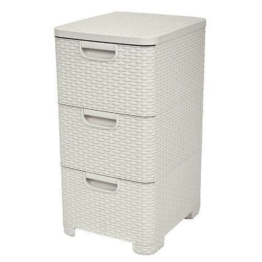 Commode Curver STYLE 3 tiroirs crème 33x60x38 cm : rangement design