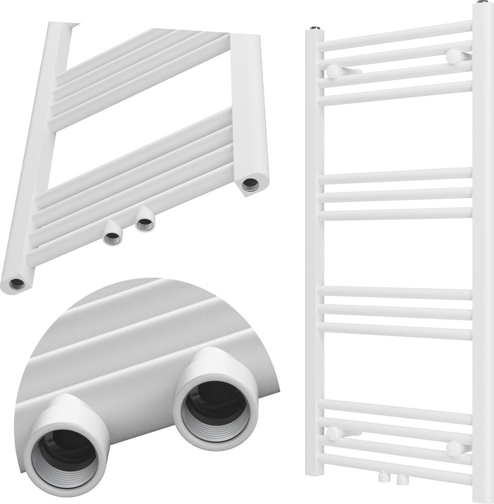 Granitan | Badezimmerheizkörper Raven - 100x50 cm - Weiß - Modernes Design - Funktionalität und Eleganz