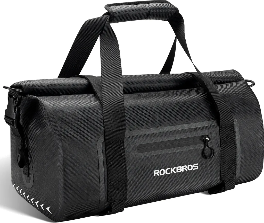 Sacoche de Selle Moto 20L pour Voyage et Road-Trip - Étanche Noir