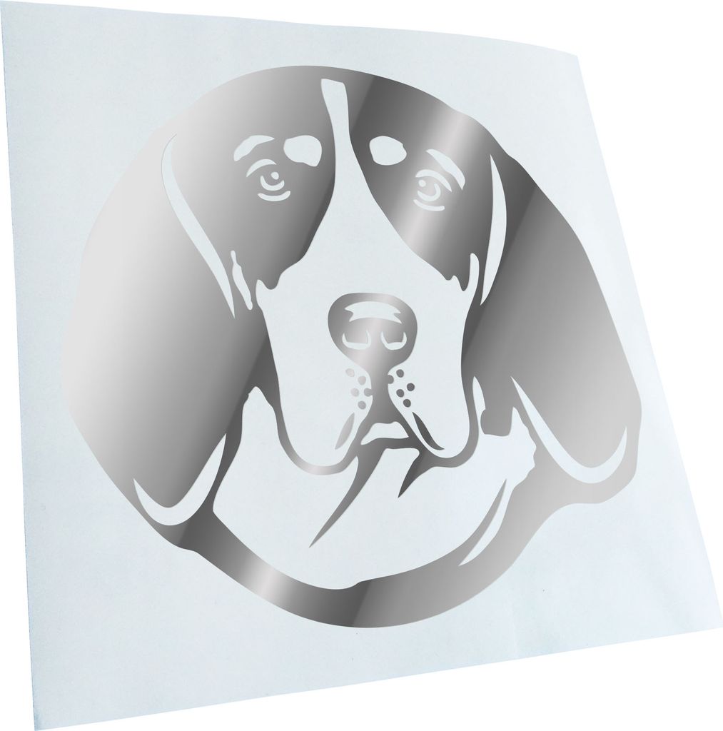 Kiwistar - Autoaufkleber - American English Coonhound - Gold - 11x10cm - Aufkleber für Auto, Laptop, Fahrrad, LKW, Motorrad mehrfarbig JDM Decal R...