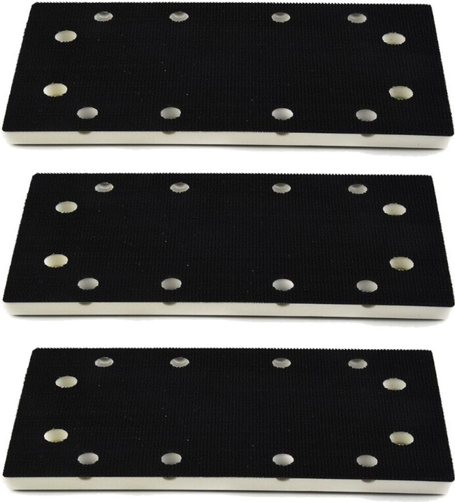 3x Trade-Shop Klett Schleifschuh / Schleifplatte kompatibel Produktbild 