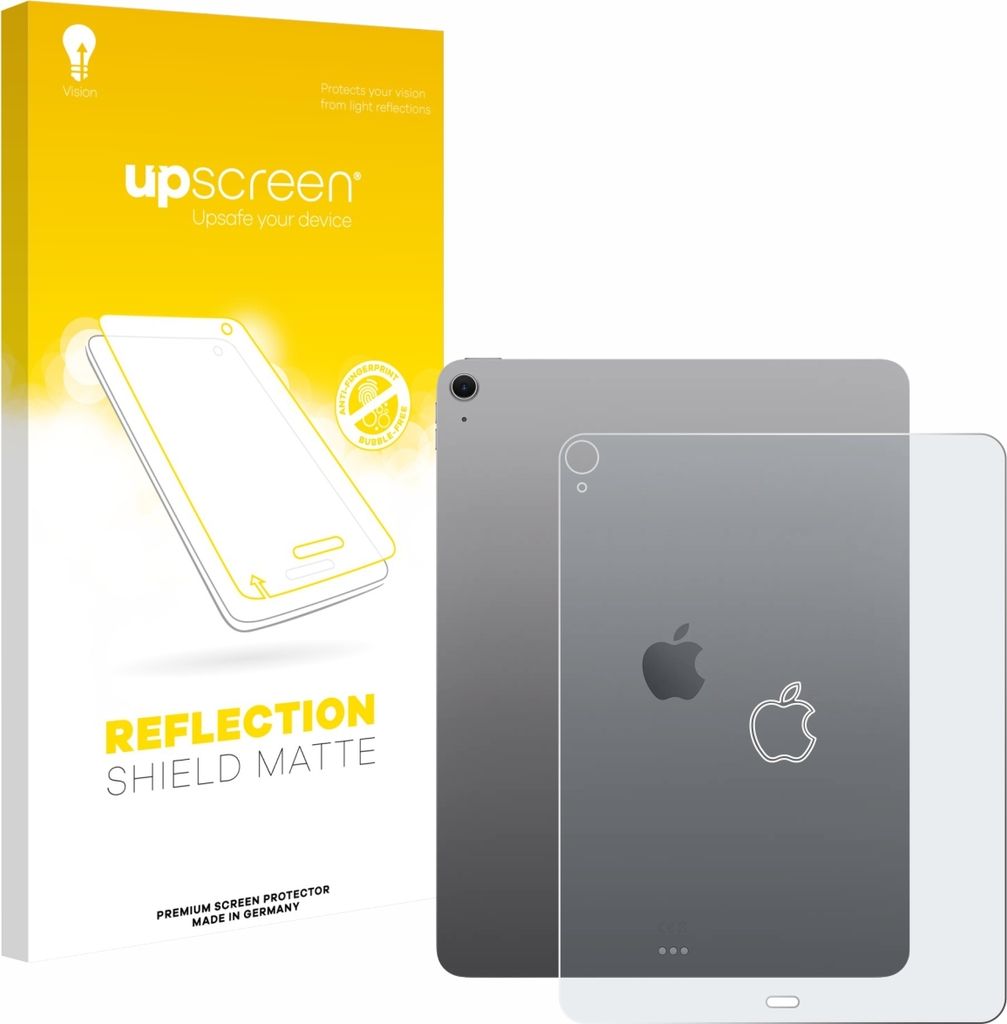 upscreen Schutzfolie für Apple iPad Air 13" M3 WiFi 2025 (Rückseite) Displayschutz Displayschutzfolie Folie Matt Entspiegelungsfolie